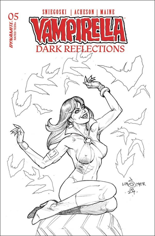 Vampirella: Dark Reflections issue 5-I Joseph Michael Linsner B&W 1:10 Cardstock Cover