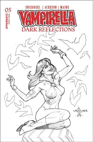 Vampirella: Dark Reflections issue 5-I Joseph Michael Linsner B&W 1:10 Cardstock Cover