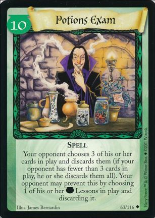 Harry Potter (Base Set) card 63 Potions Exam