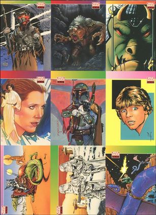 Star Wars Galaxy: Series 1 (Promo) card nn-10 9-up Sheet