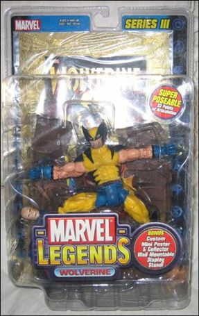 Marvel Legends (Series 3) figure 5-B Wolverine (Masked) (Gold Foil Poster)