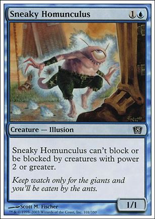Magic the Gathering: 8th Edition (Base Set) card 101 Sneaky Homunculus