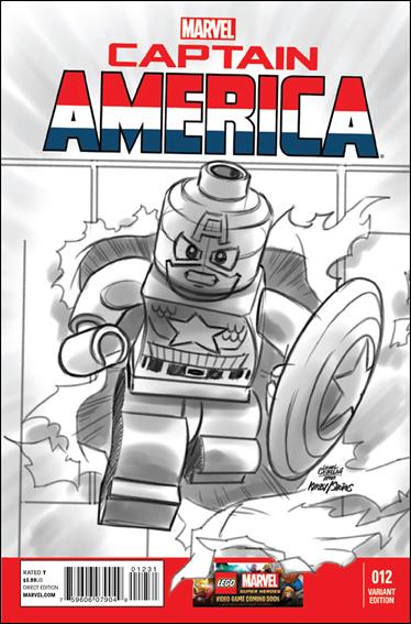 Captain America (2013) issue 12-C Leonel Castellani 1:100 LEGO Sketch Cover