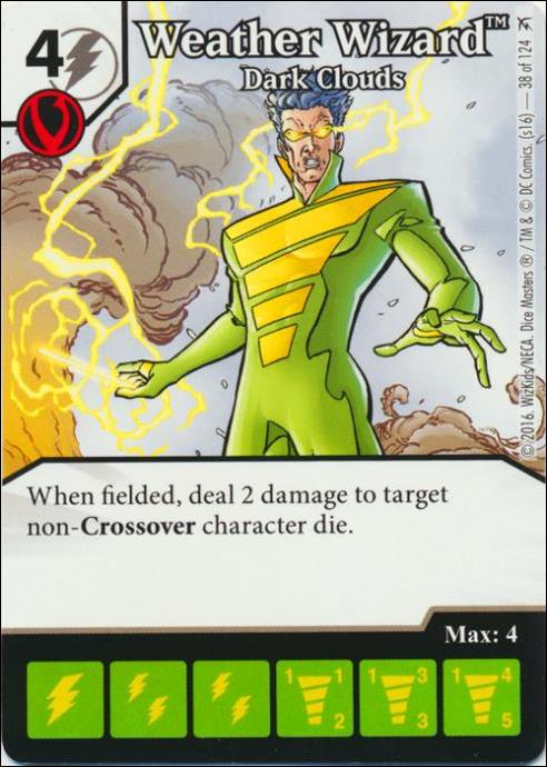 DC Comics Dice Masters Green Arrow and The Flash card 38 Weather Wizard: Dark Clouds