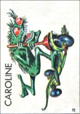Ugly Stickers (1965) (Base Set) card 28-B Caroline