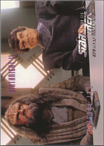 Star Trek: The Next Generation - The Episode Collection Season Six (Base Set) card 587 Birthright Part II, Episode 142B