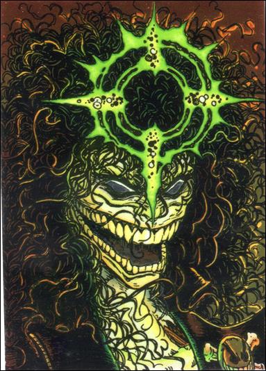 Evil Ernie Series II Chromium: Glow in the Dark (Base Set) card 10 Megadeath in Manhattan 