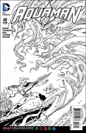 Aquaman (2011) issue 48-B Andy Kuhn Adult Coloring Book Cover