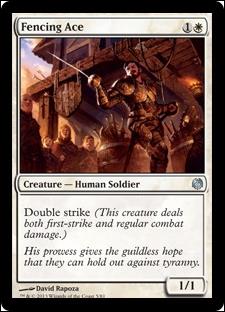 Magic the Gathering: Duel Decks: Heroes vs. Monsters (Base Set) card 5 Fencing Ace