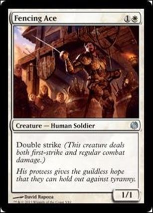 Magic the Gathering: Duel Decks: Heroes vs. Monsters (Base Set) card 5 Fencing Ace