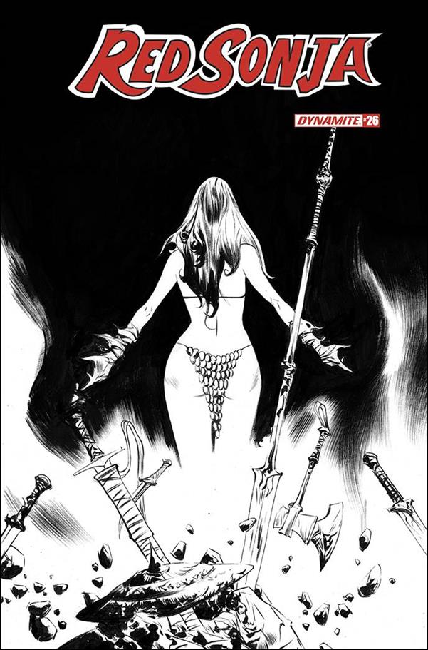 Red Sonja (2019) issue 26-O Jae Lee 1:30 Black & White Cover