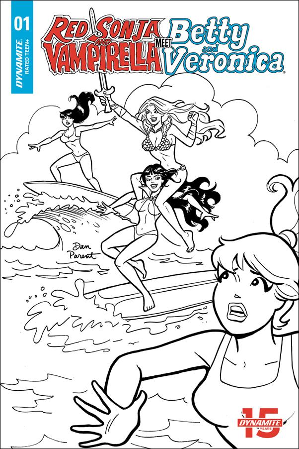 Red Sonja and Vampirella Meet Betty and Veronica issue 1-I Dan Parent 1:10 Black & White Cover