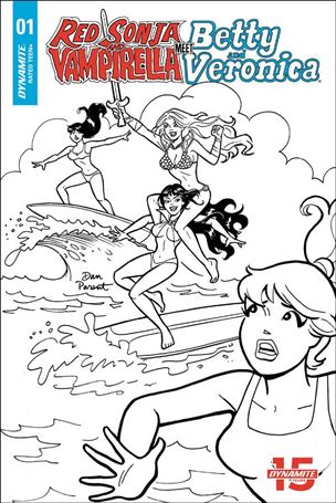 Red Sonja and Vampirella Meet Betty and Veronica issue 1-I Dan Parent 1:10 Black & White Cover