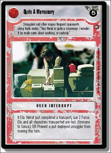 Star Wars: A New Hope Limited (Base Set) card 135 Quite A Mercenary