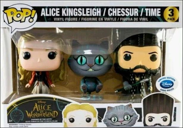 POP! Disney Multi-Packs figure nn6 Alice / Chessur / Time Disney Stores 1/5000