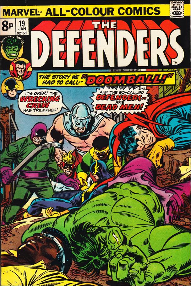 Defenders (1972) issue 19-B UK Price Cover