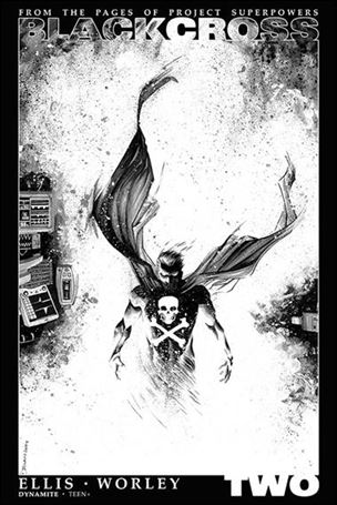 Project Superpowers: Blackcross issue 2-F Declan Shalvey 1:25 Black & White Cover