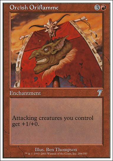 Magic the Gathering: 7th Edition (Base Set) card 206 Orcish Oriflamme
