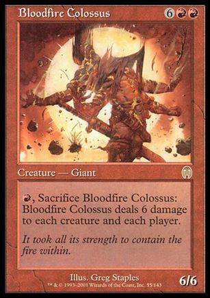 Magic the Gathering: Apocalypse (Base Set) card 55 Bloodfire Colossus