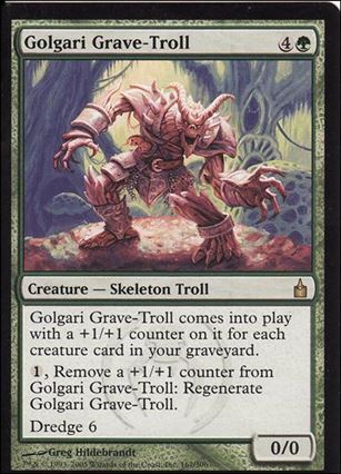 Magic the Gathering: Ravnica (Base Set)  card 167 Golgari Grave-Troll