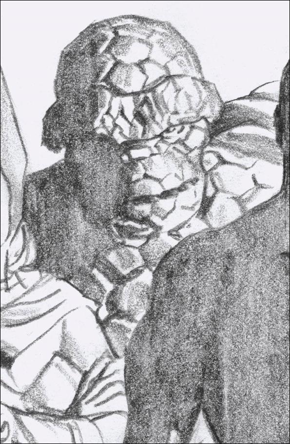 Fantastic Four (2018) issue 24-J Alex Ross 1:100 Thing Timeless Sketch Cover