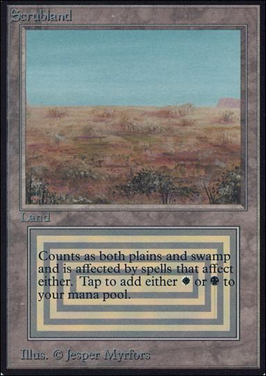 Magic the Gathering: Limited Edition Alpha (Base Set) card 281 Scrubland