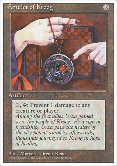 Magic the Gathering: 4th Edition (Base Set) card 293 Amulet of Kroog