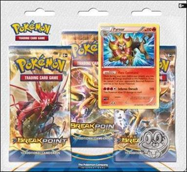 Pokemon XY: BREAKpoint card 2-I 3-Pack with Pyroar Card