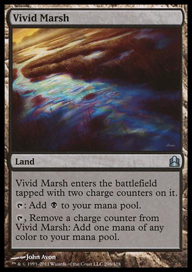 Magic the Gathering: Commander (Base Set) card 296 Vivid Marsh