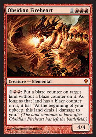 Magic The Gathering: Zendikar (Base Set) card 140 Obsidian Fireheart