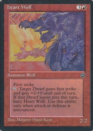 Magic the Gathering: Homelands (Base Set) card 75 Heart Wolf
