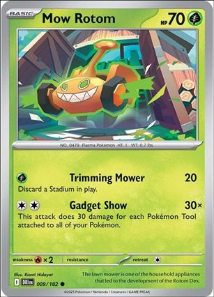 Pokemon: Scarlet & Violet - Destined Rivals card 009/182 Mow Rotom