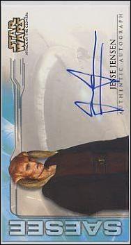 Star Wars: Attack of the Clones Widevision  (Autograph Subset) card nn9 Jesse Jensen - Saesee Tiin (1:29 Packs)