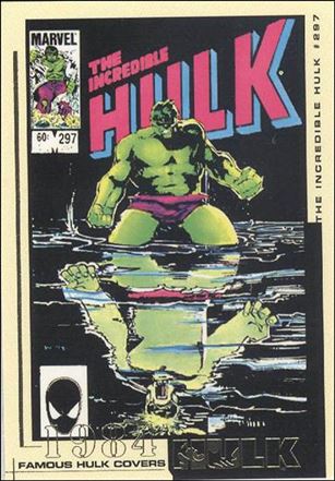 Hulk Film and Comic Cards (Famous Hulk Covers Subset) card FC24 The Incredible Hulk Cover #297 -1984