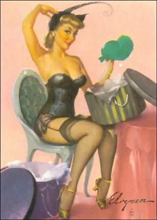 Elvgren's Calendar Pinups (Base Set) card 13 Time For Decision