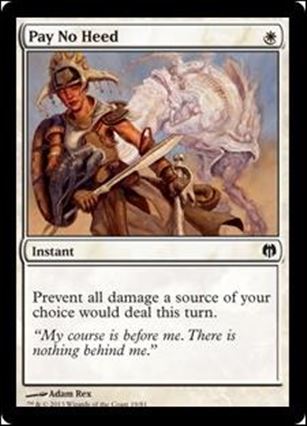 Magic the Gathering: Duel Decks: Heroes vs. Monsters (Base Set) card 19 Pay No Heed
