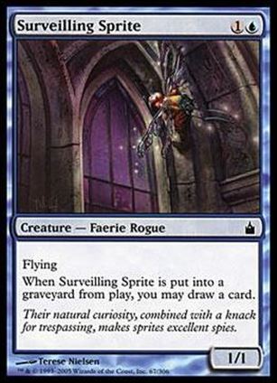 Magic the Gathering: Ravnica (Base Set)  card 67 Surveilling Sprite