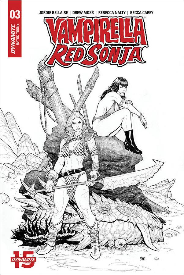 Vampirella / Red Sonja issue 3-K Frank Cho 1:20 Black & White Cover