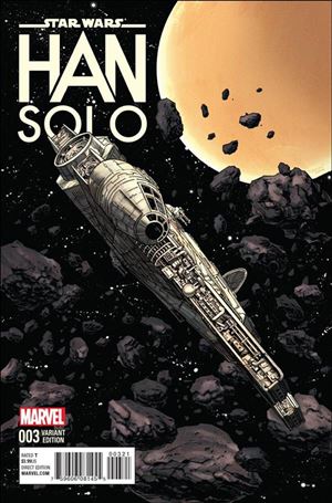 Han Solo issue 3-B Declan Shalvey 1:10 Millennium Falcon Cover