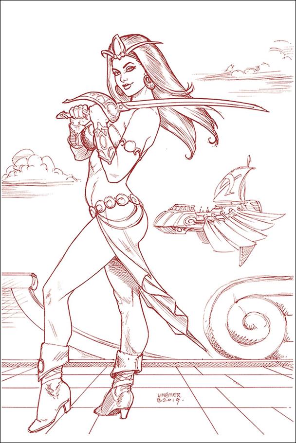 Dejah Thoris (2019) issue 4-U Joseph Michael Linsner Red Line Art Cover