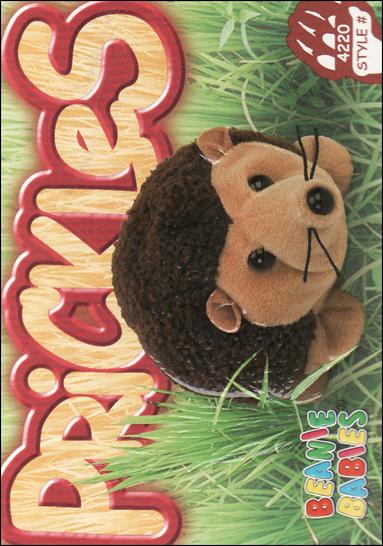 Beanie Babies Series 4 (Base Set) card 219 Prickles