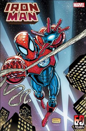 Iron Man (2020) issue 19-C Dan Jurgens Spider-Man 60th Anniversary Cover