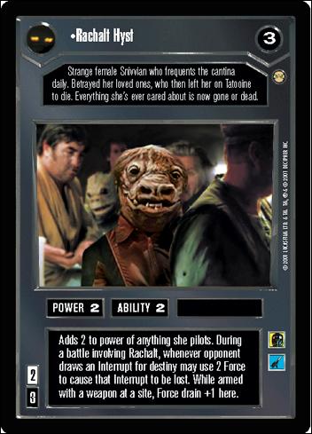 Star Wars: Tatooine Limited (Base Set) card 8 Rachalt Hyst