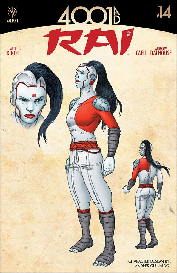 Rai (2014) issue 14-C Andres Guinaldo 1:10 Character Design Cover