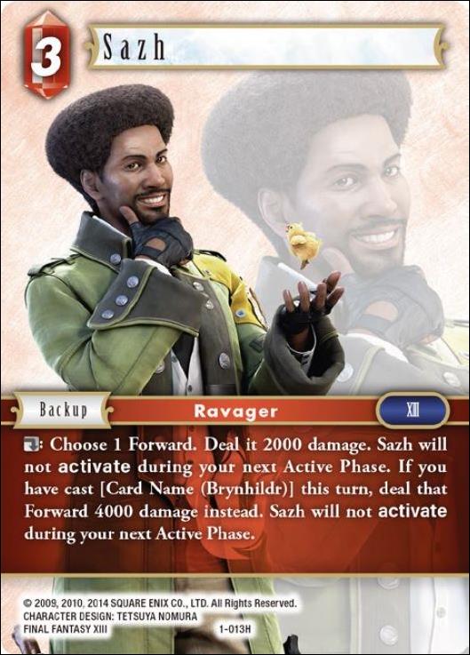 Final Fantasy Trading Card Game: Opus I (Base Set) card 013H Sazh 