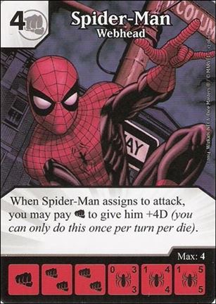 Marvel Dice Masters Avengers vs. X-Men  card 17 Spider-Man: Webhead