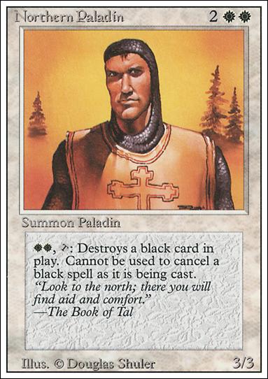 Magic the Gathering: Revised (Base Set) card 29 Northern Paladin