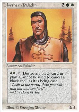 Magic the Gathering: Revised (Base Set) card 29 Northern Paladin