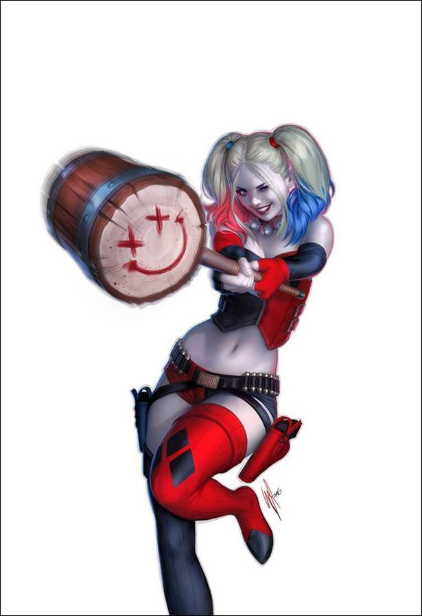 Harley Quinn (2016) issue 1-TY Warren Louw Mega Gaming and Comics White Cover