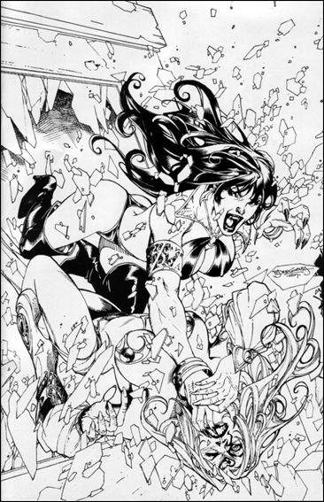 Vampirella Quarterly issue 1.1-D Stephen Segovia Black and White Action Cover 1/500